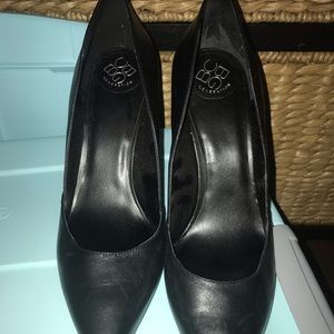 Black BCBG Generation heels with cross detail